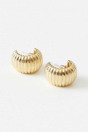 Beige Women Gina Tricot Rhinestone Earrings | 01KXETIMP