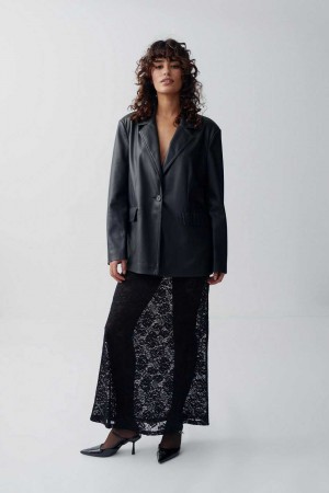 Black Women Gina Tricot Lace Skirts | 05DXEQWRS