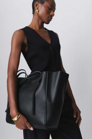 Black Women Gina Tricot Shopper Shopper Bag | 21HKWBDQF