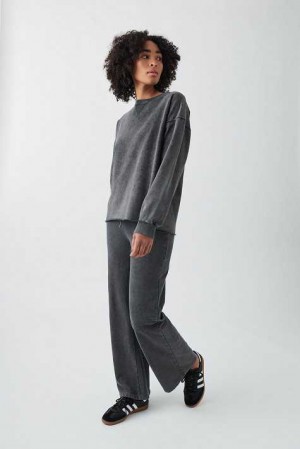 Black Women Gina Tricot Slim Low Waist Sweatpants | 27OJEVKHQ