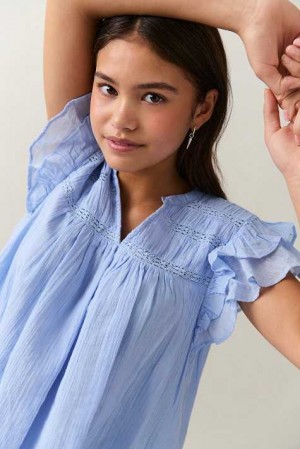 Blue Young Gina Tricot Y Boho T Shirts | 47HJQRGIW