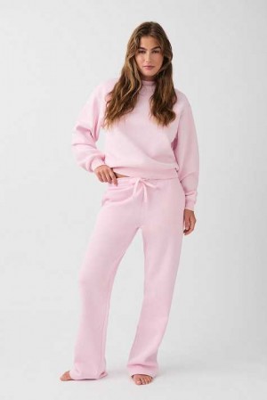 Pink Women Gina Tricot Basic Straight Sweatpants | 14JMFUGOD