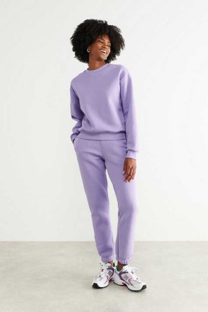 Purple Women Gina Tricot Basic Sweatpants | 16GUQJEVT