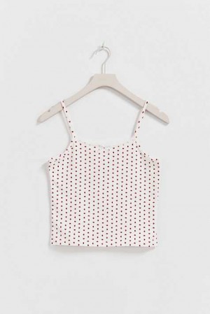 Red Young Gina Tricot Y Lace Tank Top | 21SVGAJUD