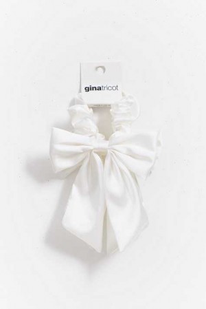 White Women Gina Tricot 2-pack Bow Scrunchie | 05BHSGKUD