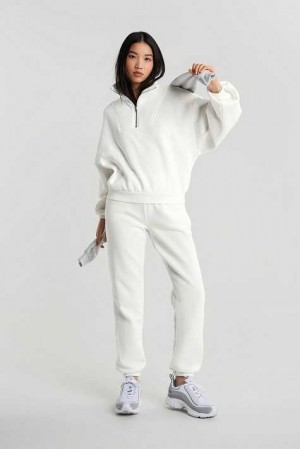 White Women Gina Tricot Basic Sweatpants | 26JCYTWBL