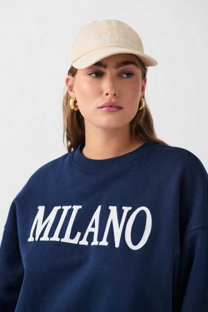 White Women Gina Tricot Cotton Cap | 27QLMEFJB